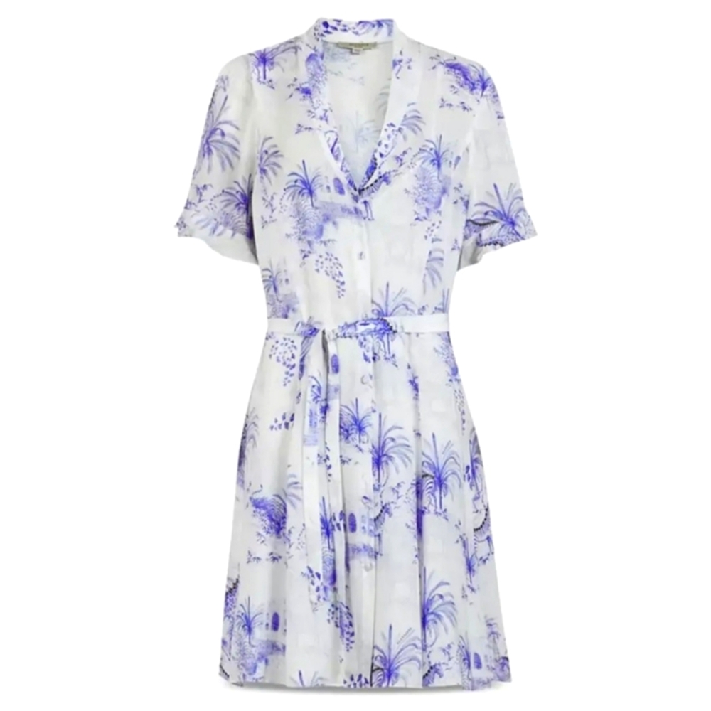 NWT All Saints Tajpur ruffle button up flounce dress